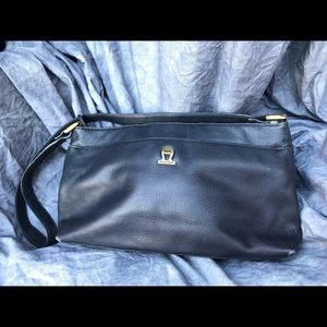 Blue Etienne Aigner Leather Handbag